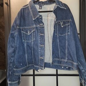 Classic Blue Denim Trucker Jacket - Women's Jean Jacket